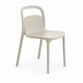 Chaise de salle à manger beige en polypropylène avec dossier ajouré 49 x 52 x 80 cm