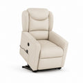 Fauteuil relax électrique inclinable beige en polyester 85 x 96 x 104 cm